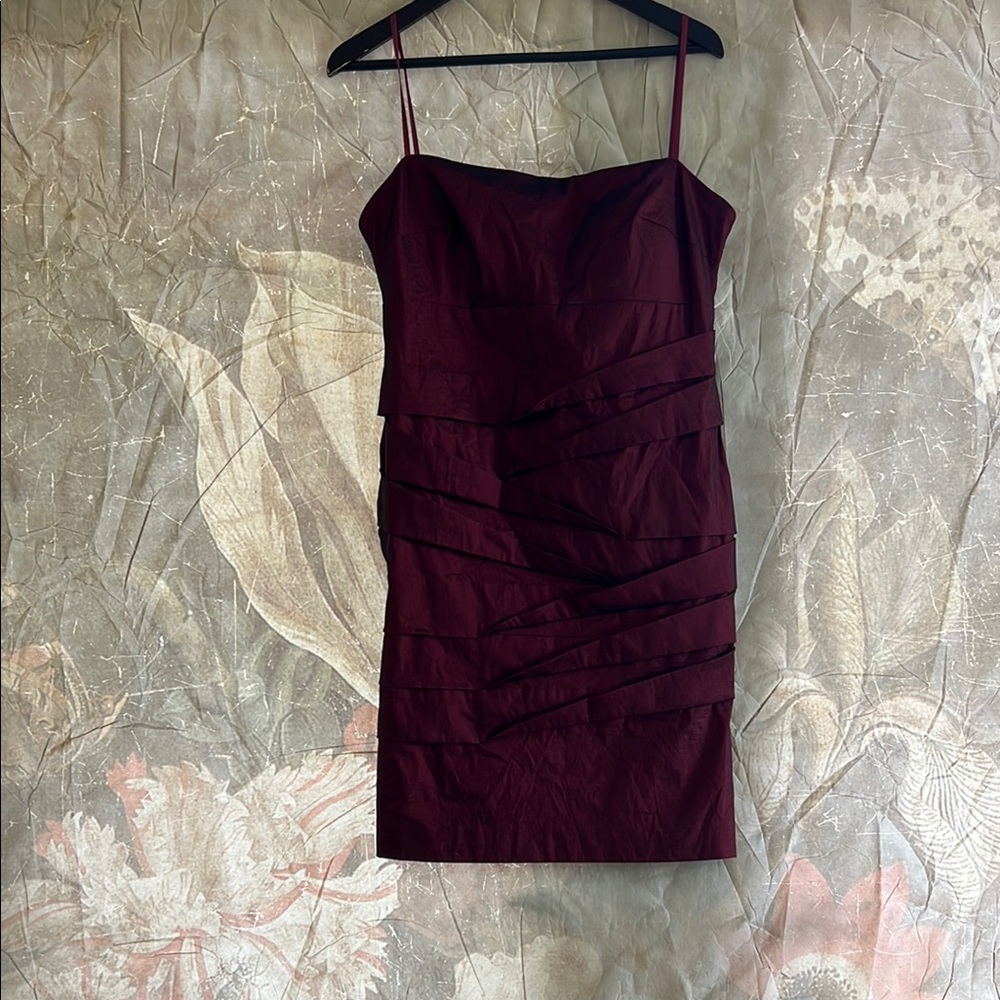 Simply Liliana Red Sheath Mini Dress Spaghetti Strap